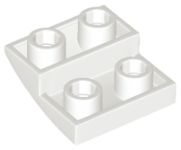 White Slope, Curved 2 x 2 x 2/3 Inverted