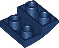 Dark Blue Slope, Curved 2 x 2 x 2/3 Inverted