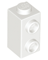White Brick, Modified 1 x 1 x 1 2/3 with Studs on Side