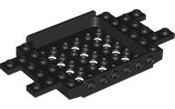Black Vehicle, Base 6 x 12 x 1 with 5 x 6 Recessed Center, 12 Holes and 1 x 2 Cutouts on Ends