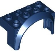 Dark Blue Vehicle, Mudguard 4 x 2 1/2 x 2 with Arch Round
