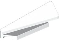 White Wedge 5 x 1 x 1 1/3 with 4 x 1 Base Left