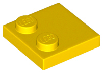 Yellow Tile, Modified 2 x 2 with Studs on Edge