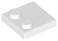 White Tile, Modified 2 x 2 with Studs on Edge