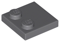 Dark Bluish Gray Tile, Modified 2 x 2 with Studs on Edge