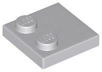 Light Bluish Gray Tile, Modified 2 x 2 with Studs on Edge