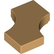 Medium Tan Tile, Modified 2 x 2 with 2 1 x 1 Curved Cutouts (Double Arrow)