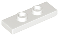 White Plate, Modified 1 x 3 with 2 Studs (Double Jumper)