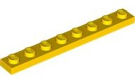Yellow Plate 1 x 8