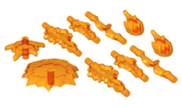 Trans-Orange Power Bursts, 10 in Bag (Multipack)