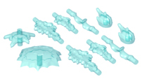 Trans-Light Blue Power Bursts, 10 in Bag (Multipack)