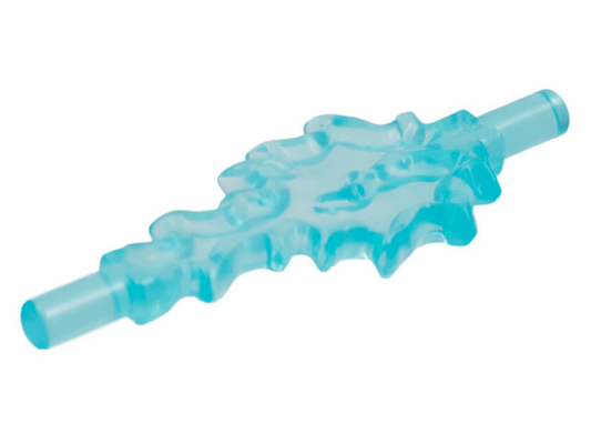 Trans-Light Blue Power Burst, Bolt Large with Bar Ends