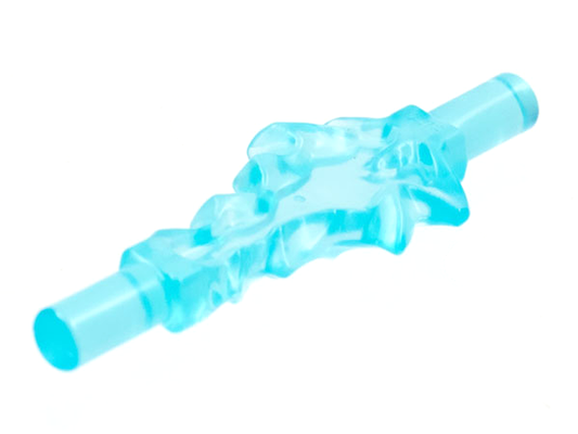 Trans-Light Blue Power Burst, Bolt Small with Bar Ends