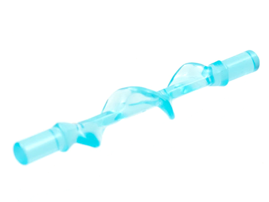 Trans-Light Blue Power Burst, Bolt Spiral with Bar Ends