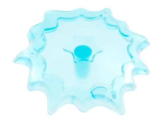 Trans-Light Blue Power Burst, Shield Large with Bar End