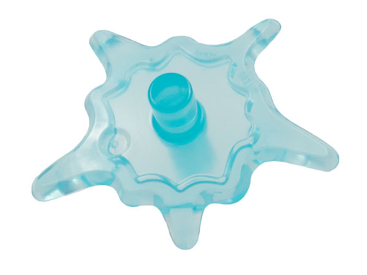 Trans-Light Blue Power Burst, Shield Small with Bar Ends
