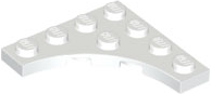 White Plate, Modified 4 x 4 with 3 x 3 Curved Cutout