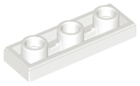 White Tile, Modified 1 x 3 Inverted with Hole