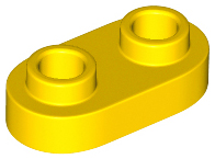 Yellow Plate, Round 1 x 2 with Open Studs