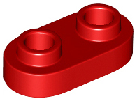 Red Plate, Round 1 x 2 with Open Studs
