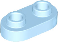 Bright Light Blue Plate, Round 1 x 2 with Open Studs