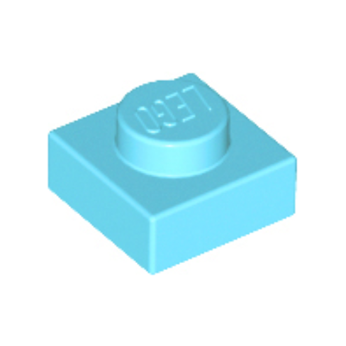 Medium Azure Plate 1 x 1