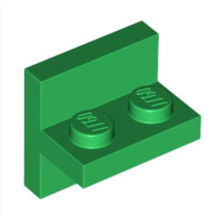 Green Bracket 2 x 2 - 1 x 2 Centered