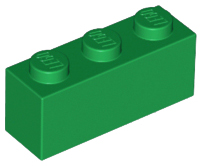 Green Brick 1 x 3