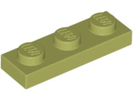 Olive Green Plate 1 x 3