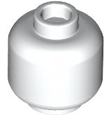 White Minifigure, Head (Plain)