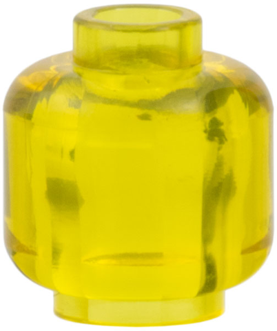 Trans-Yellow Minifigure, Head (Plain)
