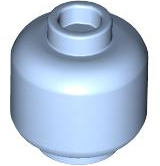 Bright Light Blue Minifigure, Head (Plain)
