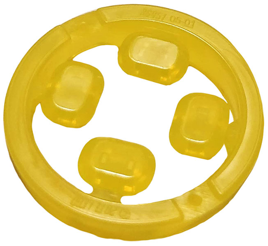 Trans-Yellow Rock Faceted with Small Pin (Infinity Stone), 4 on Sprue