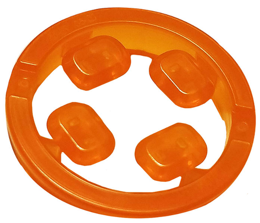 Trans-Orange Rock Faceted with Small Pin (Infinity Stone), 4 on Sprue