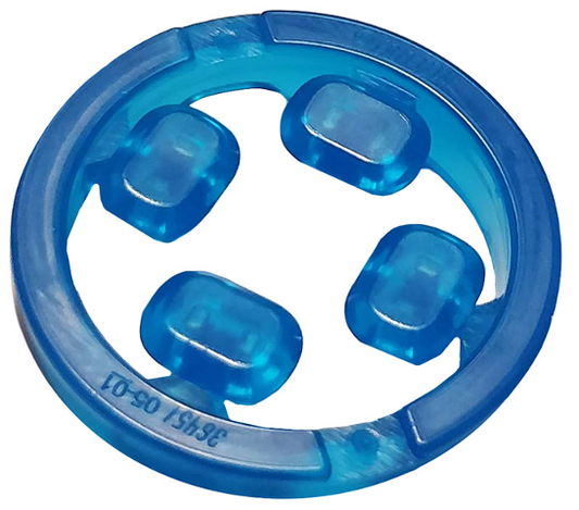 Trans-Dark Blue Rock Faceted with Small Pin (Infinity Stone), 4 on Sprue