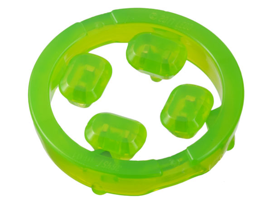 Trans-Bright Green Rock Faceted with Small Pin (Infinity Stone), 4 on Sprue