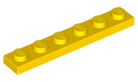 Yellow Plate 1 x 6