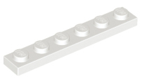 White Plate 1 x 6