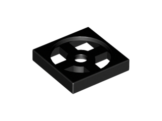 Black Turntable 2 x 2 Plate, Base