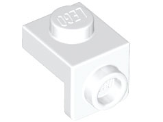 White Bracket 1 x 1 - 1 x 1
