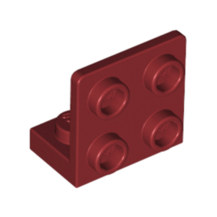 Dark Red Bracket 1 x 2 - 2 x 2 Inverted