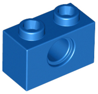 Blue Technic, Brick 1 x 2 with Hole
