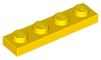 Yellow Plate 1 x 4