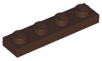 Dark Brown Plate 1 x 4