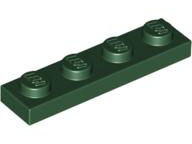 Dark Green Plate 1 x 4