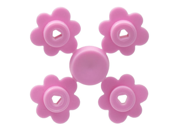 Bright Pink Plant Flower Small, 4 on Sprue