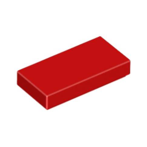 Red Tile 1 x 2