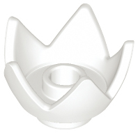 White Minifigure, Headgear Crown Eggshell with 5 Points and Center Stud