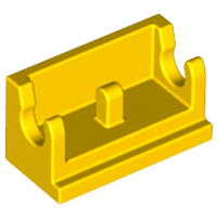 Yellow Hinge Brick 1 x 2 Base