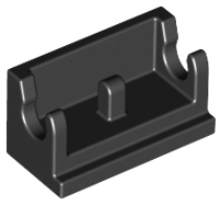 Black Hinge Brick 1 x 2 Base